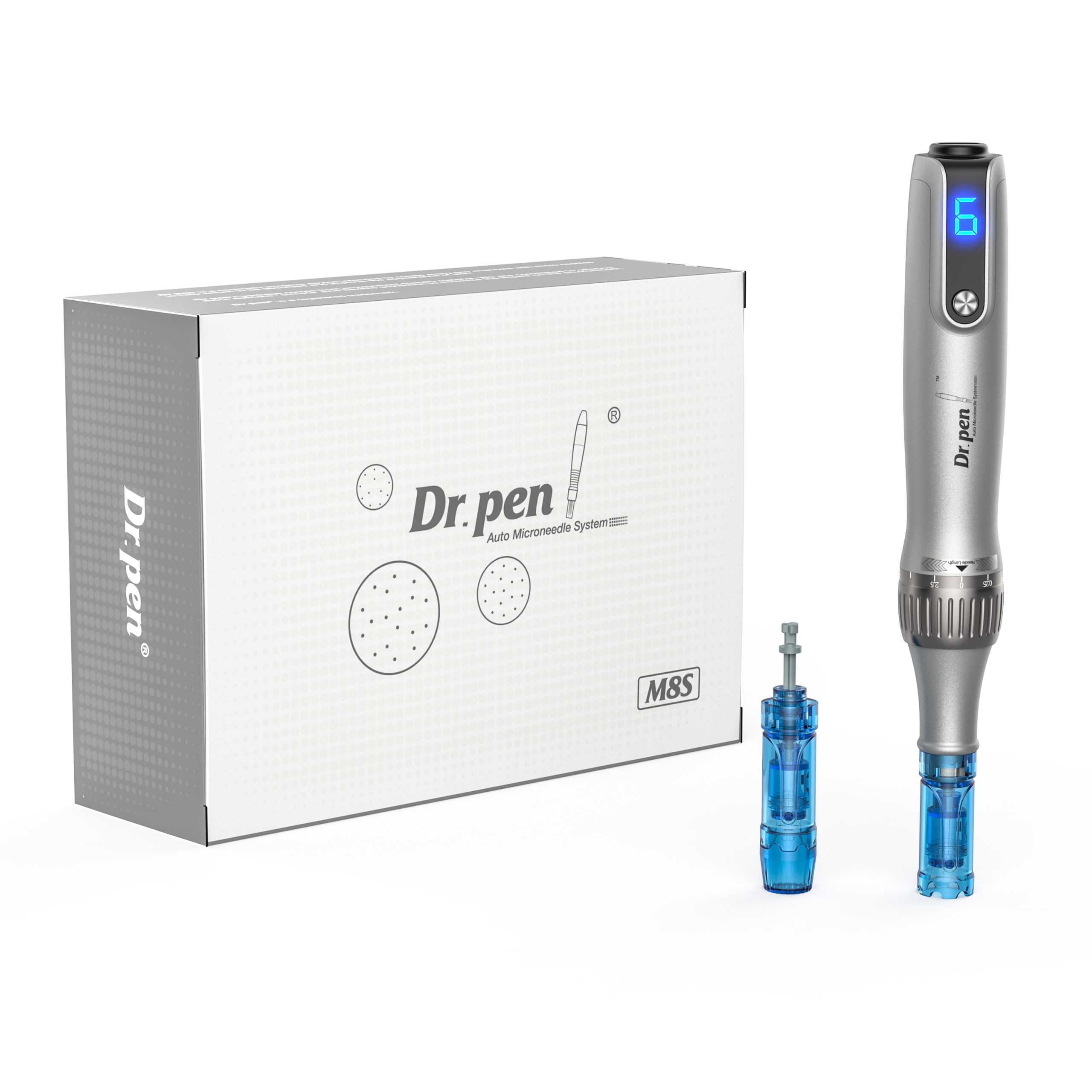 M8S Dermapen New Arrival Electric Microneedle Machine Dr.Pen Wireless Microneedling pen Microneedling Mesotherapy Derma Pen Beauty Device with Cartridge Skin Care Device
